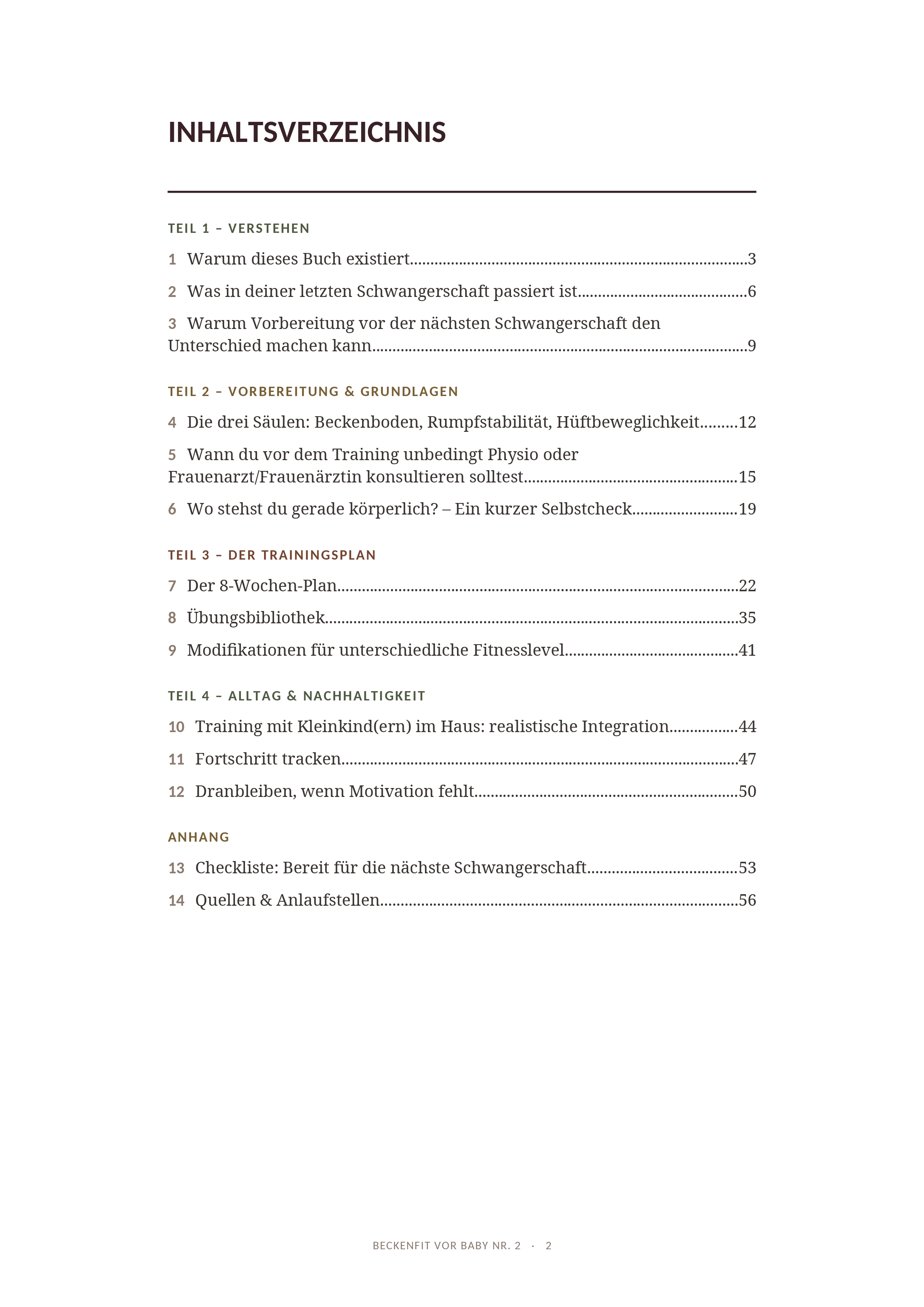 Inhaltsverzeichnis vergrößert
